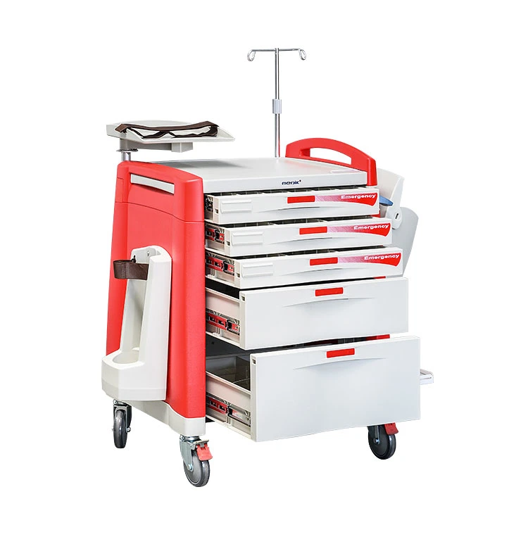 Mk-P01 ABS Hospital Medical Emergency Crash Cart for Medicine/Medication/Treatment/Nursing